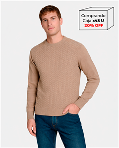 P8014 - Sweater Escote Redondo Fantasía Rombos